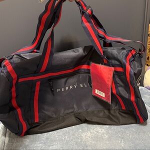 New Perry Ellis Blue Red Travel Duffle Bags